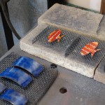 Scrolled fish and soon-to-be hair barrettes