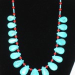 Sleeping Beauty turquoise with coral