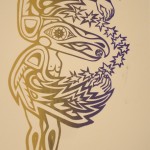Two colour screen print