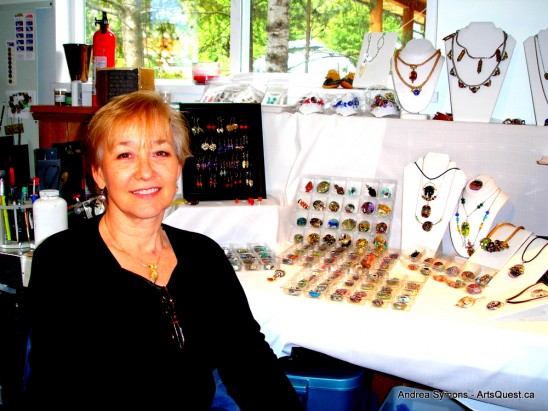 arts-quest-andrea-symons-glass-beads Andrea Symons in her studio in Pemberton, B.C.