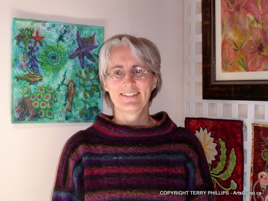 Terry Phillips at Hopespring Studio on Quadra Island, B.C.
