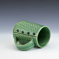 Green Knitted Mug